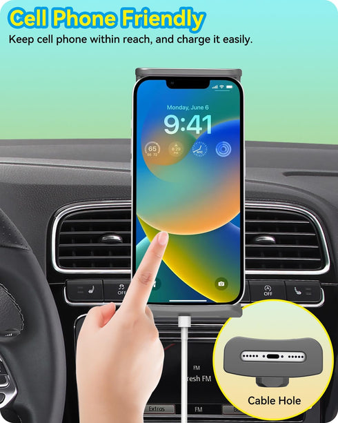 iPad Car Mount Air Vent Holder, Upgraded Metal Hook for 5-11 Inch Tablets, Samsung Galaxy, iPad Pro, iPhone
