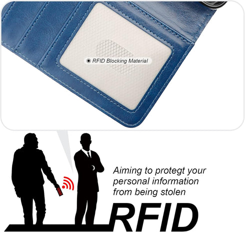 Bocasal Detachable Wallet Case for iPhone 13 Pro Max - RFID Blocking Card Slots, Premium PU Leather Magnetic Cover