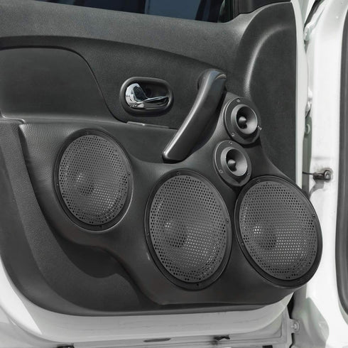 Unifizz 4pcs 8'' Plastic Audio Speaker Cover Mesh Subwoofer Grill Protector Black for Auto Car