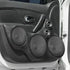 Unifizz 4pcs 8'' Plastic Audio Speaker Cover Mesh Subwoofer Grill Protector Black for Auto Car