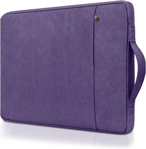 RAINYEAR 14 Inch Laptop Sleeve Case, Waterproof Handbag with Handle Strap, Padded Briefcase for 14" Notebook, Purple