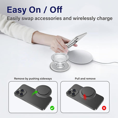 Magnetic Cute Solid Macaron Color Heart Shape Collapsible Mobile Phone Grip Stand Holder for Smartphone Tablet