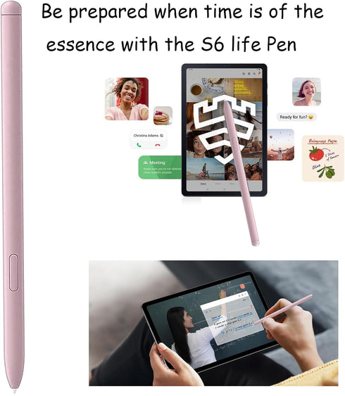 2 Pack S6 Lite Stylus Pen for Samsung Galaxy, Replacement for Samsung Galaxy S6 Lite S Pen SM-P610N, P615, P610 - Pink