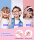 Kids Wireless Headphones 60H, Foldable On Ear Headphone with MIC, Volume Limiter 85dB/94dB for School, Pink