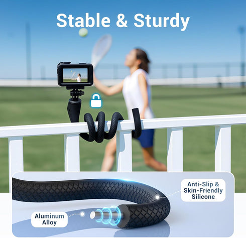 Kiorafoto 29.5'' 17 16 15 1/4"20 Magnetic Flexible Gooseneck Phone Mount Holder for iPhone Pro Max & Action Camera,Long