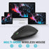 Rapoo Multi-Device Wireless Mouse, Bluetooth 5.0/3.0 + 2.4GHz Optical Mouse with USB Nano Receiver, Ergonomic