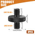 1/4" Male to 1/4" Male Tripod Screw, 4 PCS Standard Camera Cage Mount Threaded Light Stand Screw for Accessories