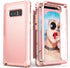 IDweel Case for Galaxy Note 8, 3 in 1 Shockproof Slim Fit Hybrid Heavy Duty Protection, Rose Gold for Women