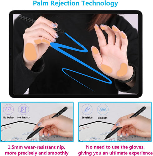 iPencil for iPad, LED Power Display, Pencil with Palm Rejection & Tilt Sensitivity, Stylus Pen for iPad 6/7/8/9/10,