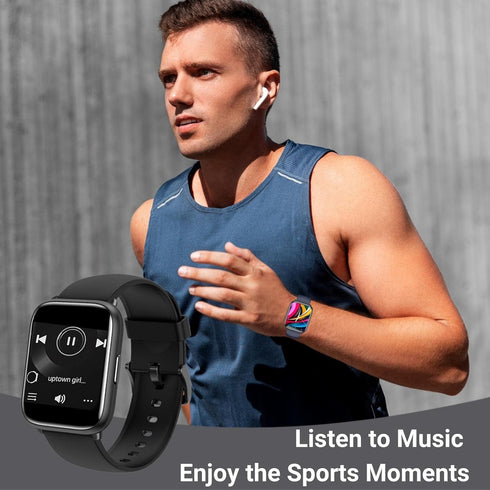 Smart Watch for Men Women, 1.8" Fitness Tracker with Heart Rate SpO2 Sleep Monitor, 100+ Sports, 5ATM Waterproof
