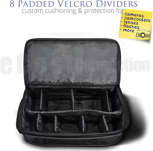 Extra Large Water Resistant Camcorder Bag for Canon XA10, XA20, XA25, XH-G1s, XL2 and More