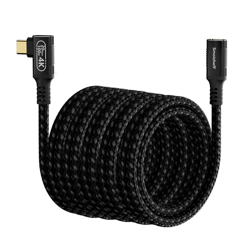 Smoizheff 16.5ft/5m USB C Extension Cable with 90 Angle, 20Gbps USB 3.2 Gen