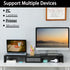 TEAMIX Dual Monitor Stand Riser with Drawer, Adjustable Length and Angle, 37 inch Long Monitor Riser for 2 Monitors