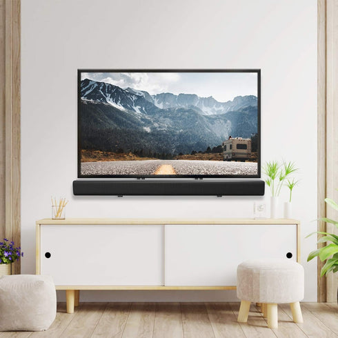 Mounting Dream Soundbar Mount, Sound Bar TV Bracket with Holes/Without Holes, Extends 3.4" to 6.1", Up to 20 LBS