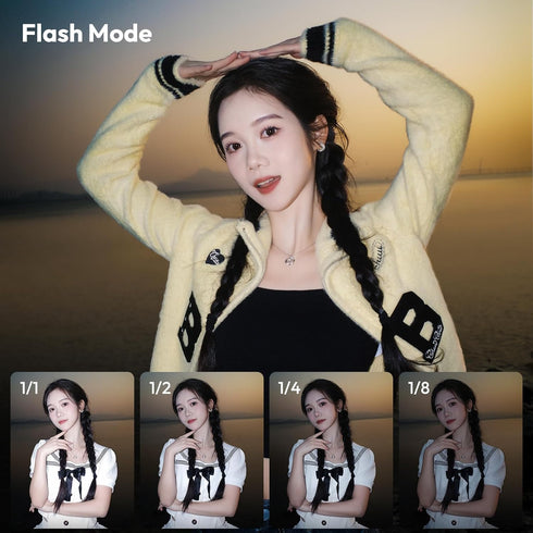 ULANZI SL02 GN8 6500K 4 Mini Flash Speedlite Video Light Hot Shoe Mount Portable Camera Flash Speedlight Power Levels