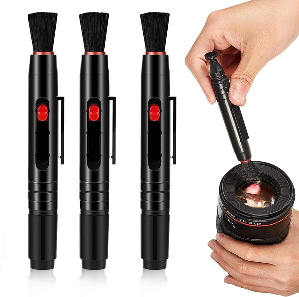 ZGGAZCA 3 Pcs Lens Pen Brush Kit for Cleaning Camera Lenses and Screens