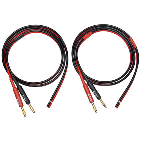 CESS-225-3f Banana Plug Adapter Connector to Bare Wire Open End Audio Cable for Speakers & Amplifier, 2-Channel