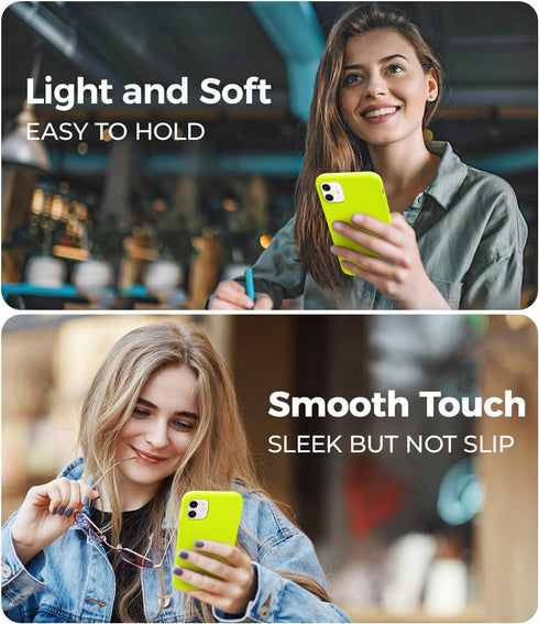 AOTESIER iPhone 11 Case, Full Body Drop Shockproof Protection, Food Grade Silicone, Soft Anti-Scratch Lining, Neon