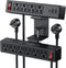 VILONG Desk Clamp Power Strip, PD20W USB-C, 2 in 1 Dual Layer Under Desk Power Socket with 10AC Outlets