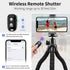 Aureday Phone Tripod, Flexible Tripod for iPhone and Android Cell Phone, Portable Small Tripod with Wireless Remote and Clip for Video Recording/Vlogging/Selfie Black