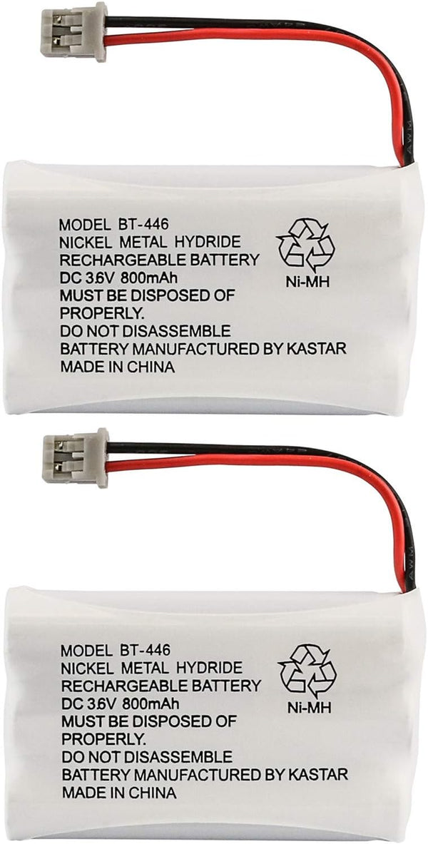 Uniden BBTY0504101 Model BT446 Nickel Metal Hydride Rechargeable Cordless Phone Batteries, Pack of 2