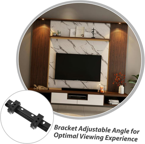 Homoyoyo 2 Set Stainless Steel Tv Wall Mount Extended Swivel Rotating Bracket Wall Mount Tv Stand for Home