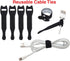 ENVISIONED Desktop Cable Organizer, Weighted Eco-Friendly Silicone with 4 Reusable Cable Ties - Black