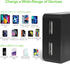 Nekmit Dual Port Ultra Thin Flat USB Wall Charger, Smart IC, Black