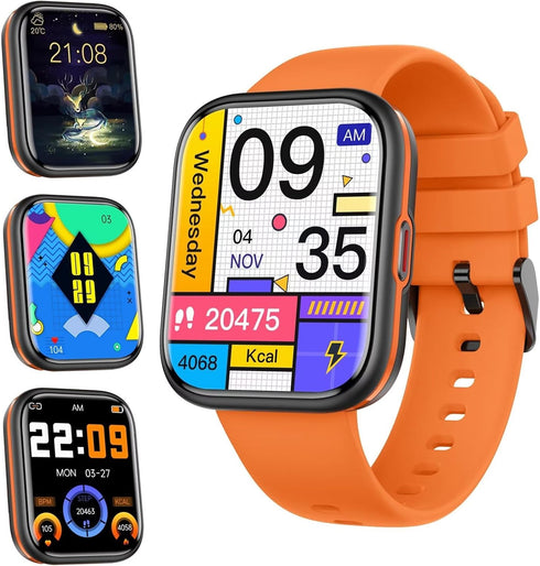 Smart Watch, Multi Sports Modes Fitness Watch, Waterproof Bluetooth Smartwatch for Android iOS