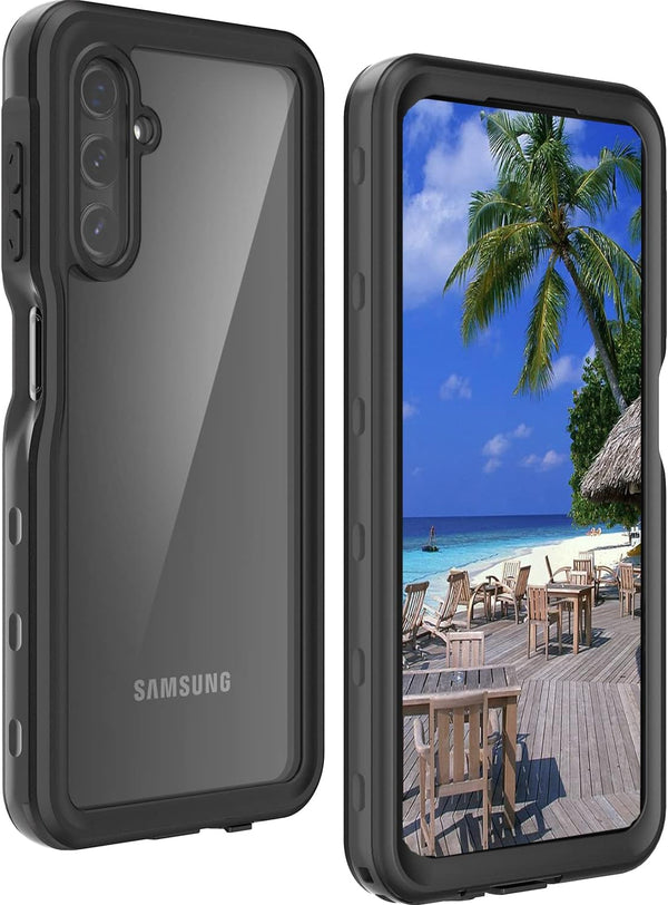 Compatible Waterproof Case for Samsung A14, Dustproof Shockproof with Built-in Screen & Camera Lens Protector -