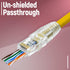 GTZ RJ45 Cat6 Pass Through Connectors - Pack of 100 with Strain Relief Boots for UTP Network Cable