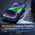 SPIDERCASE Heavy Duty Shockproof Case for iPhone 14/15, Sea Blue, 15 FT Drop Protection, Non-Slip, 2 Pack Protectors.