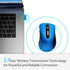 memzuoix 2.4G Portable Wireless Mouse, 1400 DPI Mobile Optical Cordless Mice with USB Receiver for Computer, Laptop,