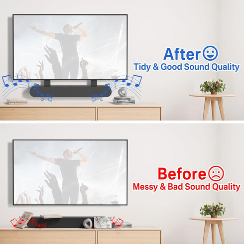 Yibracki Heavy Duty Soundbar Mount for Sonos Ray TV Mount - Height Adjustable Soundbar TV Mount for Sonos Ray Mounting