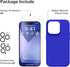 GONEZ iPhone 14 Pro Max Case, Cobalt Blue Liquid Silicone, Magsafe Compatible, with 2X Screen & Camera Lens Protectors.