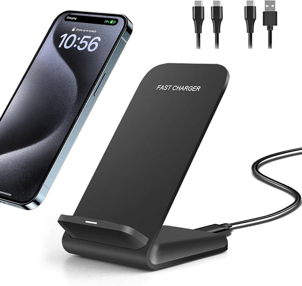 20W Fast Wireless Charger, Charging Stand for iPhone 15, 15 Pro, 14, 13, 12, 11 Series/X/XS/XR/8, Galaxy