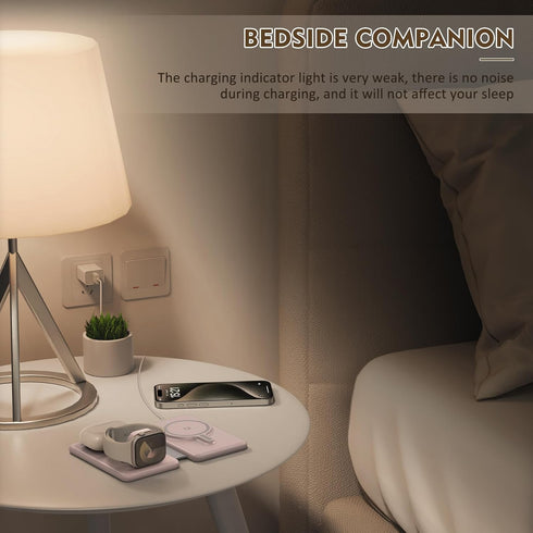Wireless Charger for iPhone, 3 in 1 Charging Station for Apple Devices, Foldable Magnetic Charging Pad for iPhone