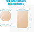 WixGear Mount Metal Plate with Adhesive for Magnetic Cradle-Less Mount - 2 Round & 2 Rectangle (Gold)