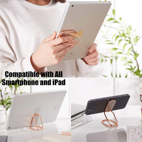 Phone Ring Holder Finger Kickstand, Foldable Cellphone Stand 360° Rotation Metal Ring Grip for Magnetic Mount