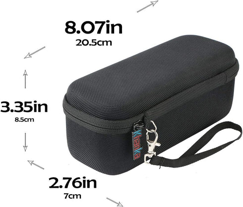 Khanka Hard Travel Case for JBL FLIP5 Flip 5 / Flip 6 Waterproof Portable Bluetooth Speaker (Black)