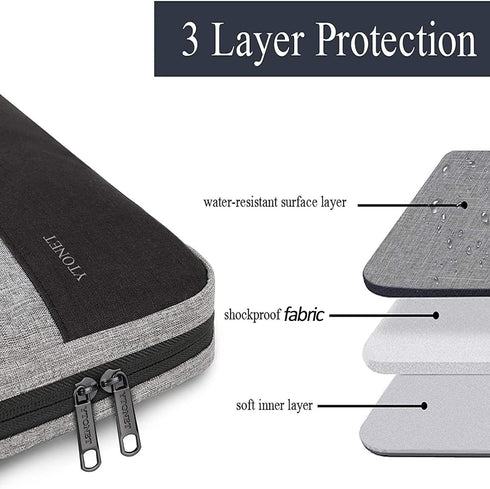 Ytonet 17 17.3 Inch, 1617 Inch Laptop Sleeve Case Slim Water Resistant TSA Laptop Bag with Handle Protective Computer