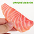 Abaodam Simulated Salmon Slices/Pieces as Photography Props Artificial Model Lifelike Fish Decoration for Restaurant