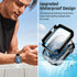Goton Waterproof Case for Apple Watch Screen Protector 45mm Series 7 8 9, Tempered Glass Face Cover for iWatch