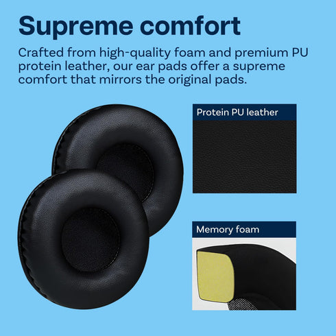 Ear Pads Replacement for Skullcandy Hesh/Hesh 2 Bluetooth Over-Ear Headphones by MMOBIEL, Memory Foam, Black