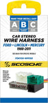 FDK106 1988-2011 Scosche Standard & Premium Sound Wire Harness Connector Compatible with Select Ford, Lincoln, Mercury