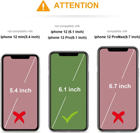KIHUWEY Wallet Case for iPhone 12 / 12 Pro with Credit Card Holder, Premium Leather, Magnetic Clasp, Heavy Duty Cover