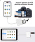 AkHolz 3 SD Card Reader for iPhone iPad Built-in Lightening & USB-C Dual Connectors Card Adapter with SD MicroSD USB-A