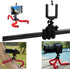 AKOAK 1/4 6 Inch,Black Mini Camera Tripod, Portable and Flexible Tripod with Cell Phone Holder Clip, Standard Screw