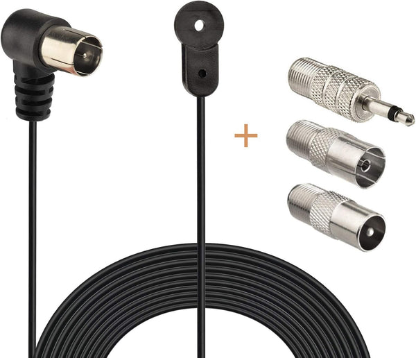 Bingfu 75 Ohm FM Antenna for Pioneer, Onkyo, Yamaha, Marantz, Bose Wave Music System, Indoor Digital HD Radio FM