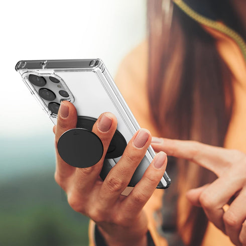 Encased Magnetic Pop Case for Samsung Galaxy S23 Ultra 6.8 (2023) with Compatible Magnet Phone Grip Socket